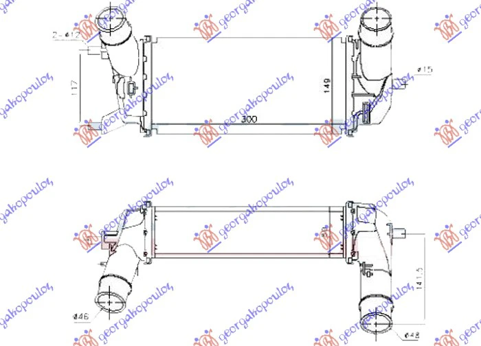 HLAD. INTERC 1.0 ECOBOOST BEN 300x147x80