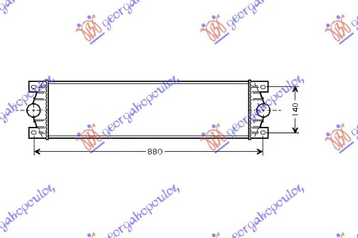 HLAD INTERCOOLER DIZEL 03- (74x17.5x4.0)