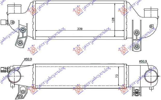 HLAD. INTERKULERA 1.8 TDCi (339x128x73)