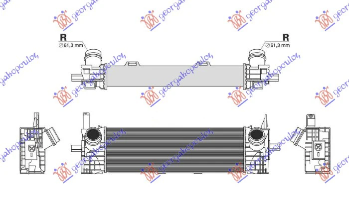 HLAD. INTERKULERA 2.0 DIZEL (540x170x80)