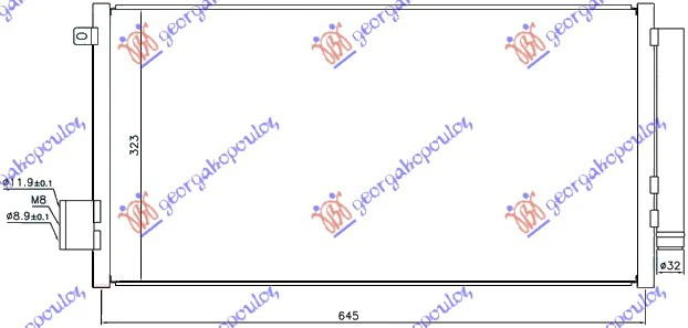 HLAD KLIME 0.9 TURBO-1.3 JTD (62.2x31.6x