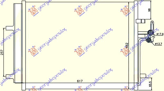 HLAD. KLIME 1.6-1.8 BEN 2.0 TDCi 58x46.5