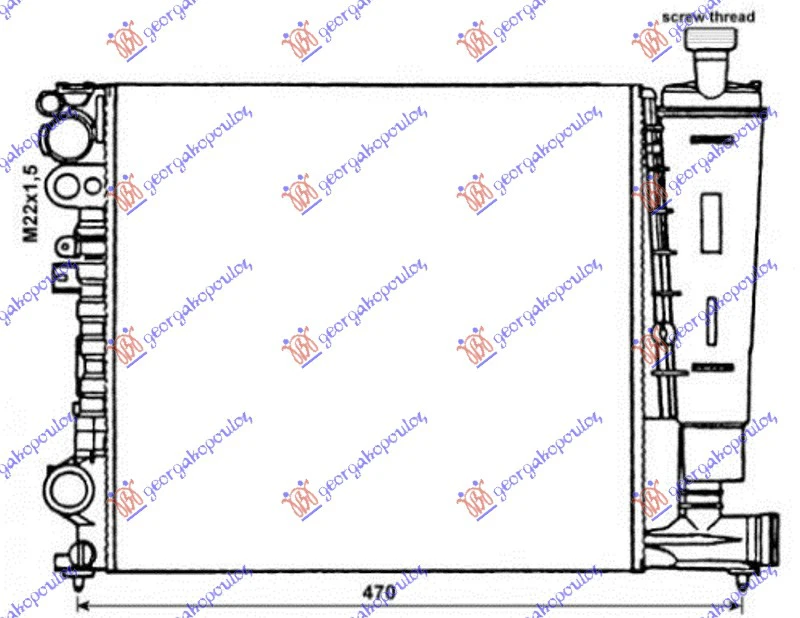 HLAD MOT. 1.6-1.8-2.0 BENZ-A/C (60x47x23