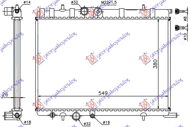 HLAD MOTORA 1.6 16V +/-A/C (38x55x1.8)