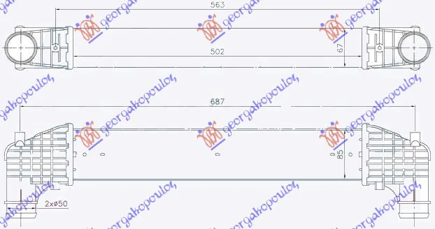 HLAD.INTERC.1.9 TDi (500x70x88) (-00)