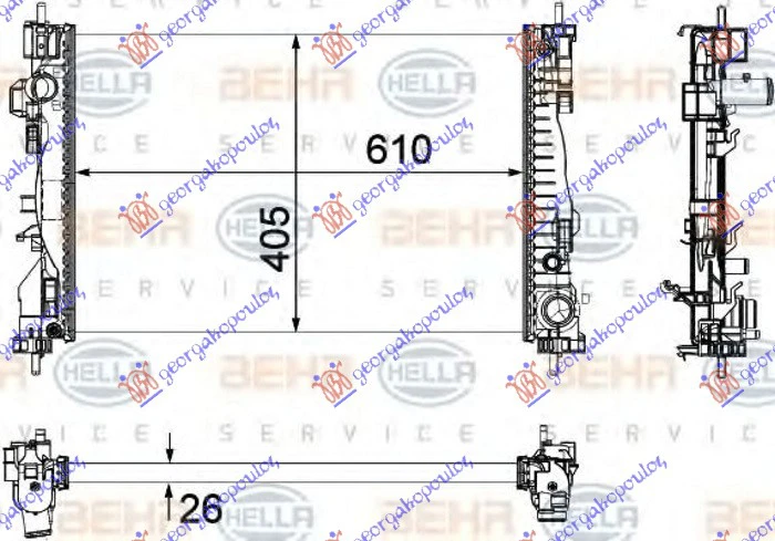 HLAD.MOT. 1.4 (125-170) (61x40.5) M-BEHR