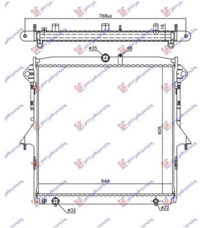 HLAD.MOT. 2.2-3.2 TDCi (605x640x16) KOYO