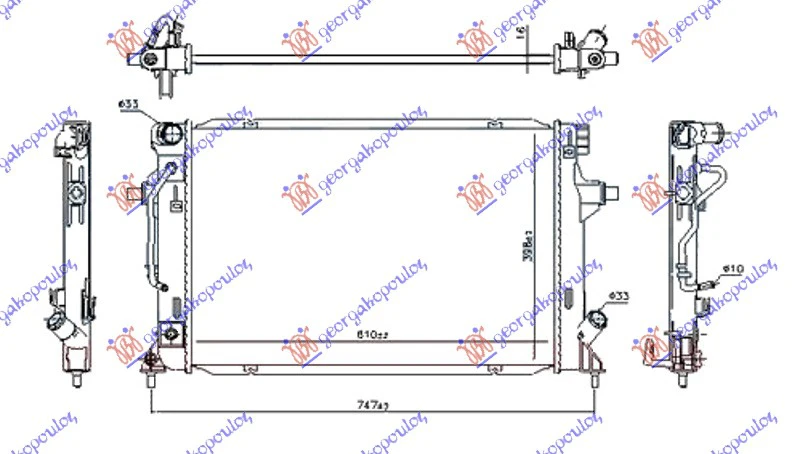 HLADNJAK 1.6 MPi BENZ AUT(610x400x16)