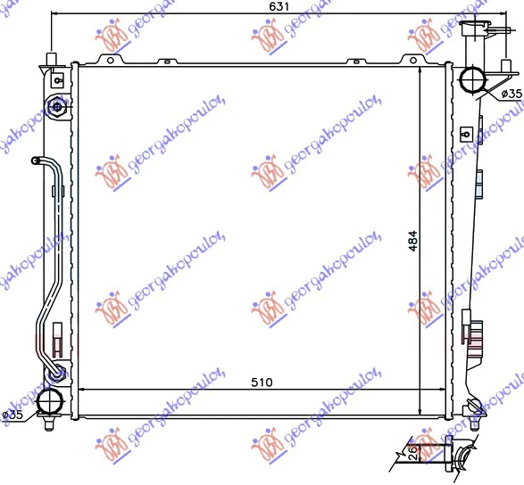 HLADNJAK 2.0-2.2 CRDi (51x48.3x26) M/A