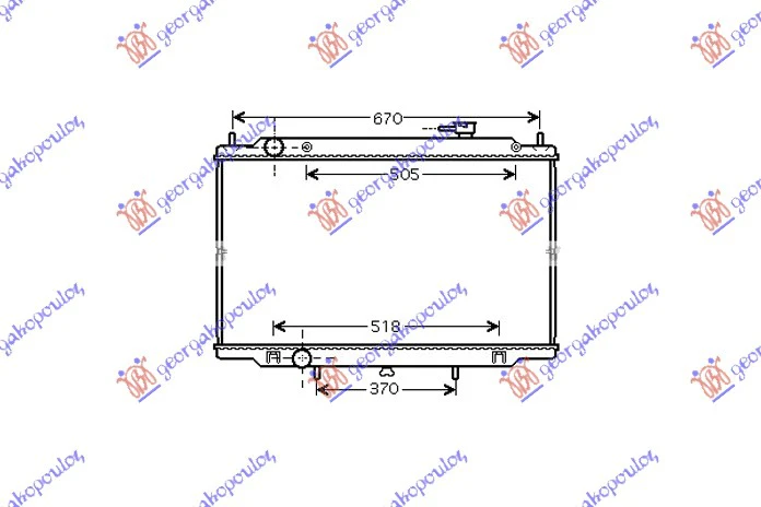 HLADNJAK 2.5TDi +/- A/C(69.5x45)(KOYO)