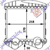 HLADNJAK INTERCOOLER BENZIN (170x218x50)