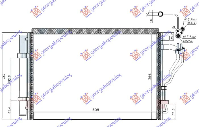 HLADNJAK KLIME 1.4-1.6 BEN (555x385x16)