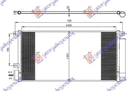 HLADNJAK KLIME 1.4 16v TURBO BEN 650x310