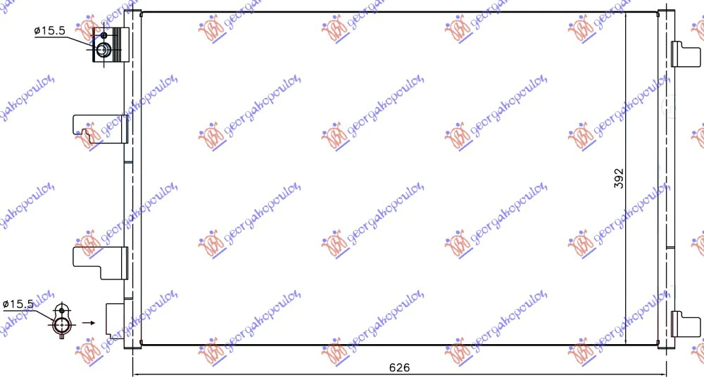 HLADNJAK KLIME 1.6 DCi (61x39)