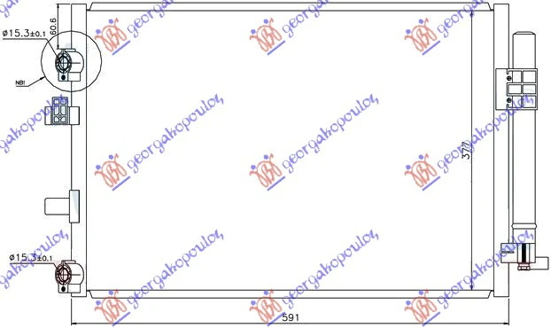 HLADNJAK KLIME 1.6 TDCi (57.2x33.8)