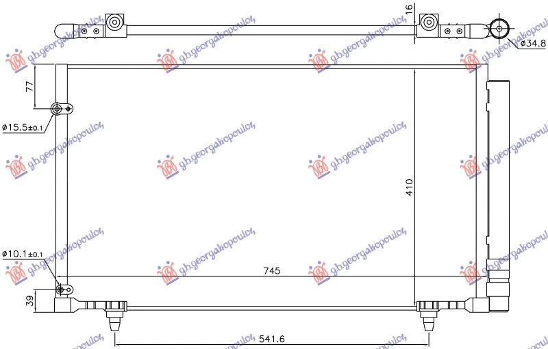 HLADNJAK KLIME 3.5 BENZIN (745x410x16)