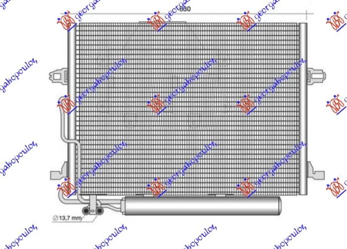 HLADNJAK KLIME 3.5/5.5 BENZIN - 3.0 DIZEL (628x442x16)