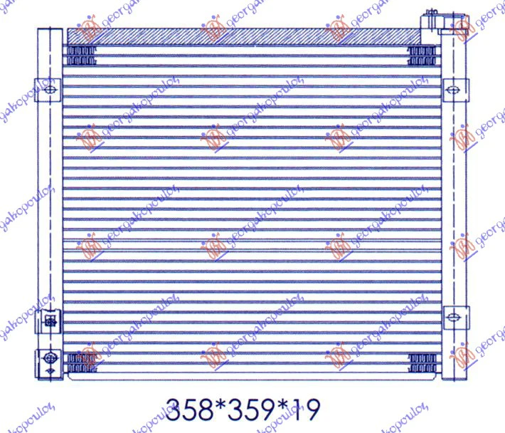 HLADNJAK KLIME BENZIN (33x36.5x16)