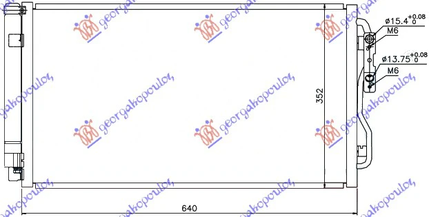 HLADNJAK KLIME BENZIN DIZEL (600x340x16)