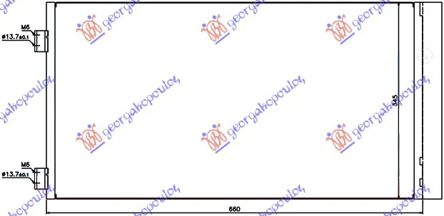 HLADNJAK KLIME BENZIN DIZEL (625x330x12)