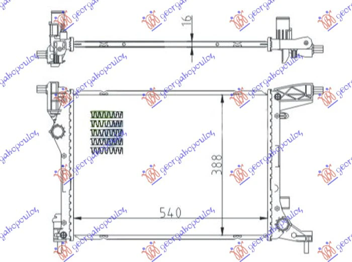 HLADNJAK MOT. 1.4 (70KW) MAN BENZ 54x41