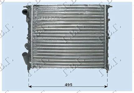 HLADNJAK MOTORA 1.2-1.4cc -/AC (43x38)