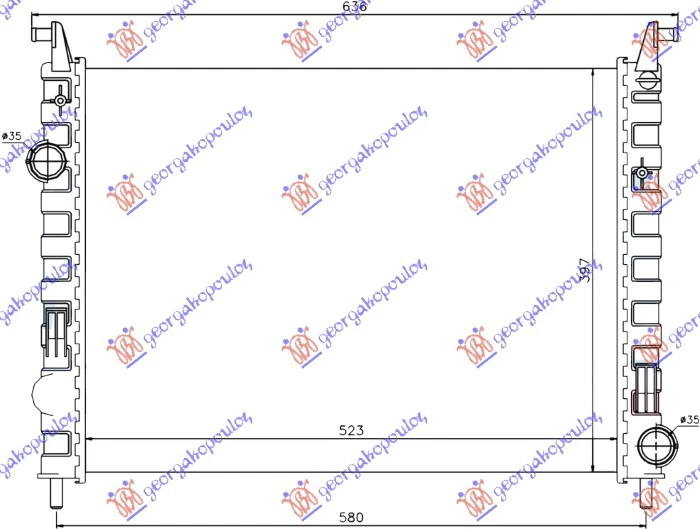 HLADNJAK MOTORA 1.3JTD (52x39.5x42) 03-