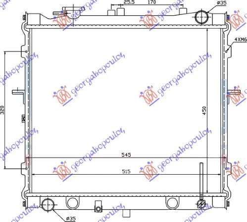 HLADNJAK MOTORA 2.0 16V +/-A/C(45x52.4)