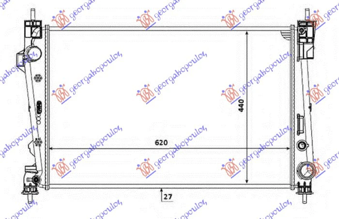 HLADNJAK MOTORA 2.0 JTDM (62x44x27)