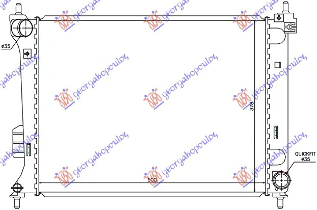 HLADNJAK MOTORA BENZIN  (50x39)