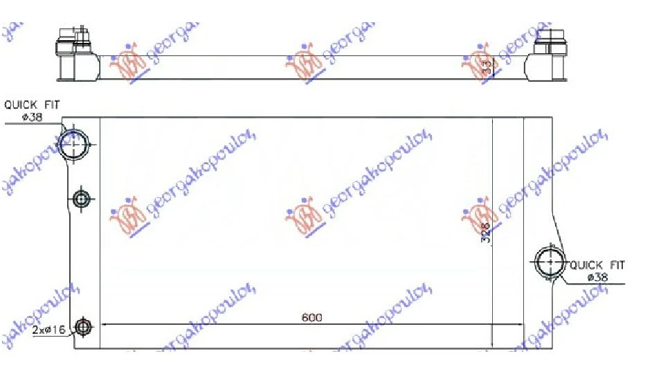 HLADNJAK MOTORA DIZ GT/F07 60x31 M-BEHR