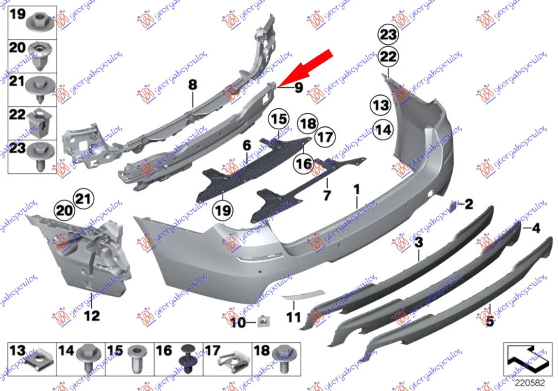 NOSAC ZADNJEG BRANIKA(M-SPORT)F10/F11)