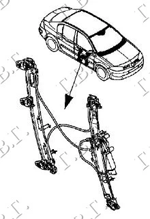 PODIZAC PREDNJEG PROZORA ELEKTRICNI 4/5 VRATA (COMFORT)