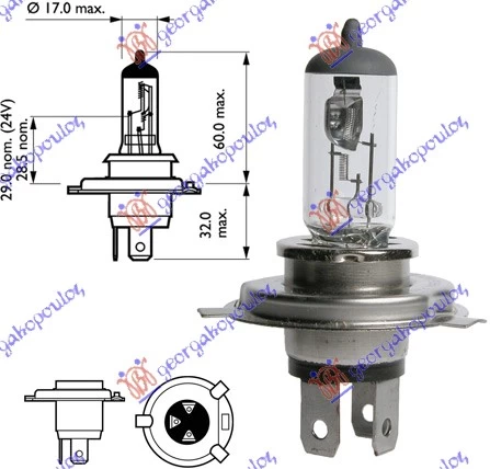 SIJALICA (H4) 12V 60/55W