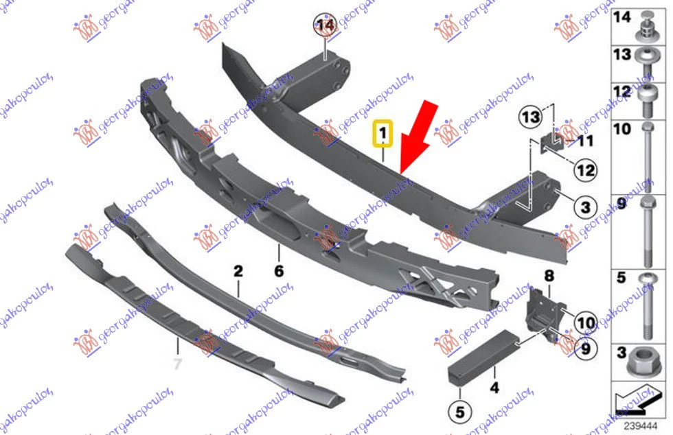 SINA PREDNJEG BRANIKA ALUMINIJ (GT/F07)