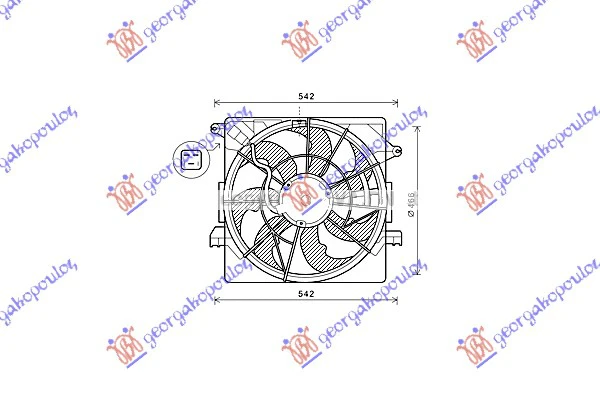 VENTILATOR 1.7 DIZ (465mm) (3PIN)