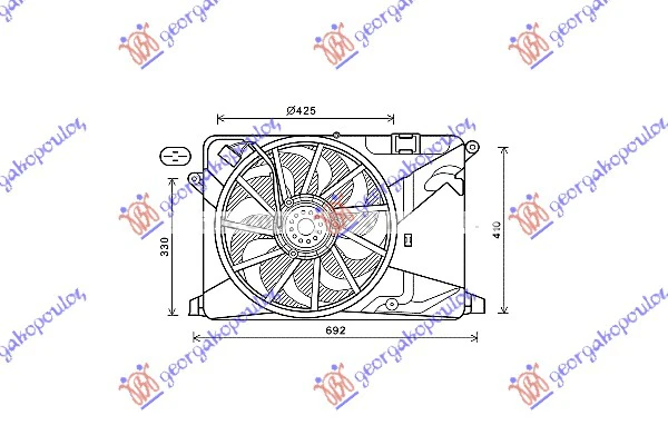 VENTILATOR KOMP. 1.4i 16V TURBO (430) 4P