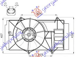 VENTILATOR KOMPLET 1.4 D4D