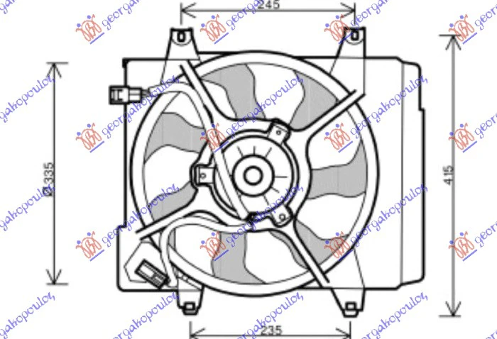 VENTILATOR KOMPLET BENZIN-DIZEL