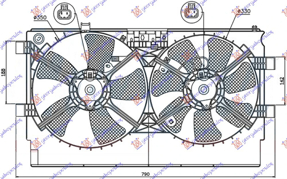 VENTILATOR KOMPLET DUPLI BENZIN