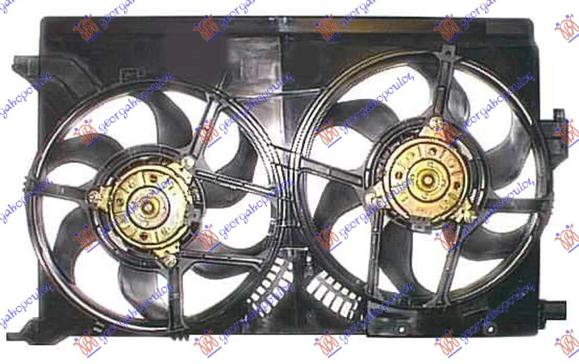 VENTILATOR KOMPLET (DUPLI) BENZIN-DIZEL