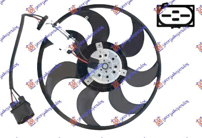 VENTILATOR (MOTOR+ELISA) (IN/DIZEL) (420mm) (420W)