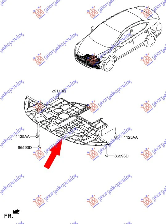 ZASTITA MOTORA ISPOD BRANIKA PLASTICNA