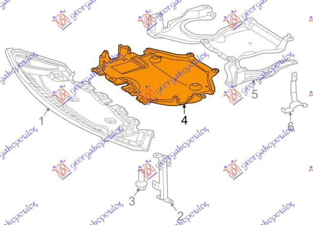 ZASTITA MOTORA SREDNJA PLAST. (4MATIC)